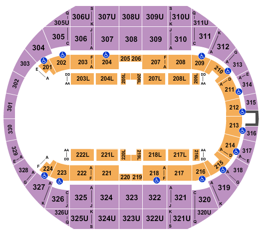 Propst Arena At the Von Braun Center Monster Jam Seating Chart